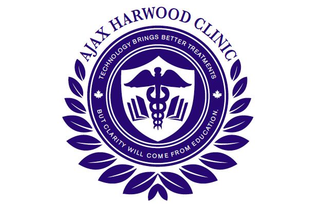 Ajax Harwood Clinic logo - family medicine, travel health, and mental health care in Ajax Ontario